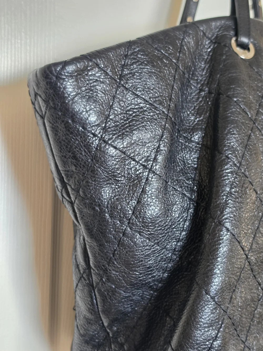 Chanel Black Quilted Leather Extra Large Tote Bag